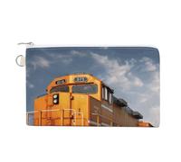 Freight Train Coin Purse with Zipper Coin Wallet Coin Pouch Canvas Change Purse Pouch Zero Wallet Coin Bag