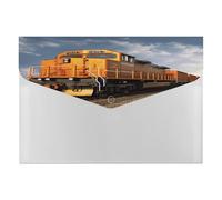 Freight Train File Folder with Snap&6 Pockets Reusable File Organizer Portable Document Paper Bill Receipt Organizer Plastic Envelopes for Office College Letter Size
