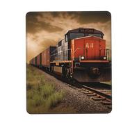 Freight Train Mouse Pad with Non-Slip Rubber Base 8.3 x 10.3 in Mouse Mat with Stitched Edge Gaming Mousepad for Wireless Mouse Computer Laptop Home Office Desk Pad