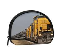 Freight Train Print Coin Purse Mini Wallet for Women Girls Personality Small Coin Pouch Shell Storage Bag Clutch Wallets, One Size, Casual
