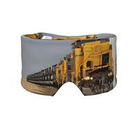 Freight Train Print Sleep Eye and Ear Muffs Mask - Soft & Breathable, Ideal for Travel, Meditation, and Nighttime Use