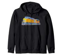 Freight Train Union Pacific Engine Zip Hoodie