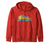 Freight Train Union Pacific Engine Zip Hoodie