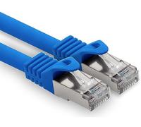 freiwerk 0.25 m - blue - 1 piece CAT.7 network cable Lan Ethernet patch cable S-FTP LSZH PIMF 10GB s RJ45 plug Cat6a