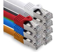freiwerk 1.0 m - 7 colors - 7 pieces CAT.7 network cable Lan Ethernet patch cable S-FTP LSZH PIMF 10GB s RJ45 plug Cat6a