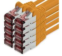 freiwerk Network cable Cat.6 0.25m orange - 10 x Ethernet cable Lankabel Cat6 Lan network cable Sftp Pimf patch cable 1000 Mbit s