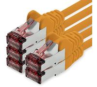 freiwerk Network cable Cat.6 0.25m orange - 5 x Ethernet cable Lankabel Cat6 Lan network cable Sftp Pimf patch cable 1000 Mbit s