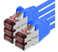 freiwerk Network cable Cat.6 10m blue - 5 x Ethernet cable Lankabel Cat6 Lan network cable Sftp Pimf patch cable 1000 Mbit s
