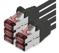 freiwerk Network cable Cat.6 2m black - 5 x Ethernet cable Lankabel Cat6 Lan network cable Sftp Pimf patch cable 1000 Mbit s