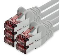 freiwerk Network cable Cat.6 3.0 m gray - 5 x Ethernet cable Lankabel Cat6 Lan network cable Sftp Pimf patch cable 1000 Mbit s