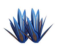 Freiwncr 2PCS Garden Tequila Decor DIY Metal Tequila Rustic Sculpture Metal Agave Yard Art for Outdoor Lawn Ornaments Garden Decoration BlueGarden Decor