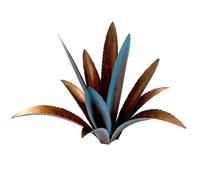 Freiwncr Tequila Rustic Sculpture Large Metal Agave Yard Art Rustic Metal Agave Plants for Outdoor Statue for Patio Yard Garden Decor 15x15x17cm BlueMetal Art