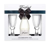 Freixenet Extra Dry Prosecco Gift Set - 1x200ml DOC Prosecco & 2xCut Glass Flute Glasses - Luxury Gift Set By Blue Tree Gifts