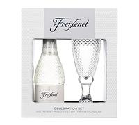 Freixenet Extra Dry Prosecco Gift Set - 1x200ml DOC Prosecco & Cut Glass Flute Glasses - Luxury Gift Set By Blue Tree Gifts
