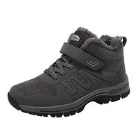 Freizeitschuhe Herren Warm GefüTterte Winterstiefel Dauerhaft Vielseitig BarfußSchuhe Fashion Outdoor Casual Schuhe Leichte Fitnessschuhe Mit Weich Dicke Sohle Bequeme Slip On Walking Schuhe, Grey, 10