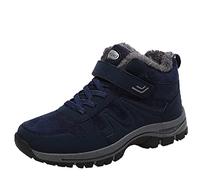 Freizeitschuhe Herren Warm GefüTterte Winterstiefel Dauerhaft Vielseitig BarfußSchuhe Fashion Outdoor Casual Schuhe Leichte Fitnessschuhe Mit Weich Dicke Sohle Bequeme Slip On Walking Schuhe, Dark