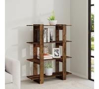 frej wooden bookshelf and room divider in smoked oak