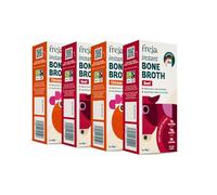 Freja Best of Instant Bone Broth | Beef & Chicken | 100% Natural | Rich in Collagen, Protein & Amino Acids | Dairy & Gluten Free, 4 boxes (4 x 15g Sachets Per Box)