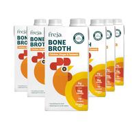 Freja Chicken, Ginger & Turmeric Bone Broth | Sipping Broth | Free Range | Collagen, Protein & Amino Acids | Low Carb & Gluten Free | Clear Liquid Broth | 6 x 500ml