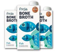Freja Fish Bone Broth | Liquid Collagen & Protein | Low Carb, Keto & Gluten Free | Clear Liquid Fish Broth, not Fish Stock Cubes, Powder, or Concentrate | 3 x 500ml