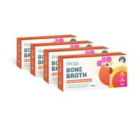 Freja Instant Chicken Bone Broth | Chicken | 100% Natural | Rich in Collagen, Protein & Amino Acids | Dairy & Gluten Free, 4 boxes (4 x 15g Sachets