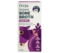 Freja Instant Pho & Ramen Bone Broth | Limited Edition | Chicken Ramen and Beef Pho | 100% Natural | Rich in Collagen, Protein & Amino Acids | Dairy & Gluten Free, 4 boxes (4 x 15g Sachets Per Box)