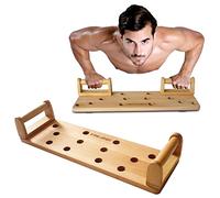 FREJSQC solid wooden Push Up Stands 10 in 1,Push Up Board,Portable Gym Accessories, Strength Training Equipment, Original Patent design - Home Workout Equipment,for men and Women (Beech Wood)