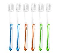 Frekare Extra Soft Toothbrushes for Adults with 10000 Micro Nano Bristles, Ultra Soft Toothbrushes with Covers for Sensitive Teeth, Gum Recession and Elderly, Travel (Compact Head, 6 Count)