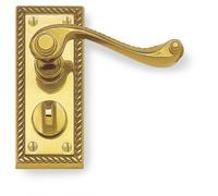 Frelan Hardware Georgian Brass Lever Privacy Door Handles