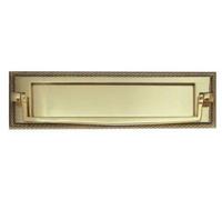 Frelan Hardware Georgian Brass Postal Knocker 252mm x 76mm JG80PB