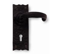Frelan Hardware Traditional Black Antique Iron Lever Lock Handles Jab1