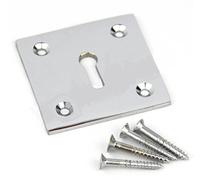 Frelan Jedo Square Keyhole Cover Escutcheon 50mm x 50mm + Screws (Polished Chrome)