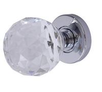 Frelan JH5255PC Faceted Glass Mortice Knob by Frelan Hardware