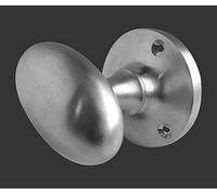 Frelan JV34B PC Frelan Hardware JV34B PC Contract Oval Mortice Knob Furniture - Sprung 24 Silver