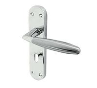Frelan JV531PCSC Frelan Hardware JV531PCSC Twin Finish Lever Lock On Backplate Handle 1 Silver by Frelan