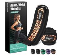 Frelaxy Ankle Weights Sets for Women Men Kids 1lb 2lb 3lb Pairs with Adjustable Straps, Strength weighted for Physical Therapy Running Walking Fitness Gym Workout (Leopard, 1 lb x 2)