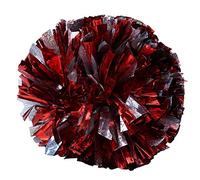 FRELEAN Cheerleadering Pompoms for Dynamic Team Look and Comfortable Hold Dance Party School Sports Competition (Double-headed silver with red dot laser)