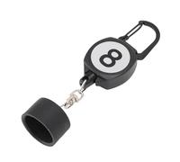 FRELEAN Soporte de tiza de billar ABS portátil para tiza de piscina con hebilla de cuerda retráctil para accesorios de billar Diseño de llavero Material ABS duradero Compatibilidad (Circle)