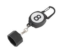 FRELEAN Soporte de tiza de billar ABS portátil para tiza de piscina con hebilla de cuerda retráctil para accesorios de billar Diseño de llavero Material ABS duradero Compatibilidad (Octagon)