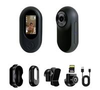 Frelisty Mini Body Camera with 32GB, Thumb Size Mini Body Cam, Wearable Body Cameras with Audio and Video Recording, Hands-Free POV Portable Action Camera for Walking, Fishing, Travel(Black)