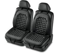 FREMONT AUTO Car Seat Cover Breathable Seat Protector- Made with Premium Polyester Fiber and Massage Magnet Bubble Cushion -Adjustable for Cars Truck SUV Vans, Airbag Compatible (Black 2PCS)