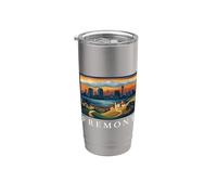 Fremont California Skyline Mountain Sunset Graphic Stainless Steel Insulated Tumbler