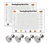 Frenaki Jumbo Thanksgiving Word Search Poster, Giant 36"x24" Wall Game, Poster-Size Word Search, Giant Thanksgiving Activity Puzzle Posters, A Fun Interactive Experience for Families (2pcs-b)