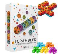 Frenaki Scrambled Dice Word Game - Fast-Paced Family Board Game for 1-5 Players | Educational Vocabulary Builder with 12 Letter Dice | Brain Exercise for Parties & Game Nights (1Pc)