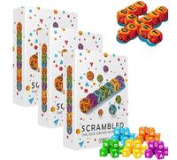 Frenaki Scrambled Dice Word Game - Fast-Paced Family Board Game for 1-5 Players | Educational Vocabulary Builder with 12 Letter Dice | Brain Exercise for Parties & Game Nights (3Pcs)
