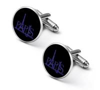 Frence Paris Shirt Cufflinks for Men Cuff Links Tie Father Husband Wedding Business 2.0cm