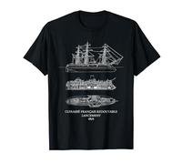 French 1876 Ironclad Redoutable Blueprints T-Shirt