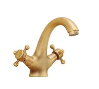 french all-copper antique basin faucet, bathroom basin, washbasin, faucet, hot and cold, antique low