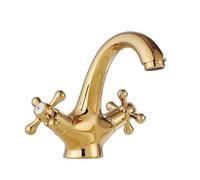 french all-copper antique basin faucet bathroom basin washbasin splashproof faucet hot and cold, gold low