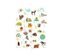 French Alphabet Nature Themed Wall Art Print, 11x14, Nursery Decor, Woodland Nursery, Forest Animals, Kid's Room, Animal ABC Poster, Baby Room